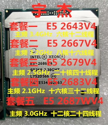 Intel Xeon E5 2643 V4 CPU E5 2667 V4 2679V4 2683V4 2687W V4