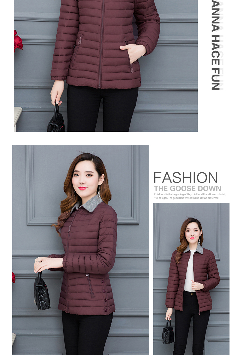 Áo khoác nữ mùa đông 2019 mới cotton ngắn Phần phiên bản Hàn Quốc của quần áo cotton mỏng Cổ áo len mỏng Áo khoác cotton nhỏ Quần áo mùa đông nữ - Bông áo kaki nữ lót lông