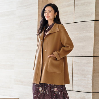 Gottis wool mid-length elegant commuter jacket