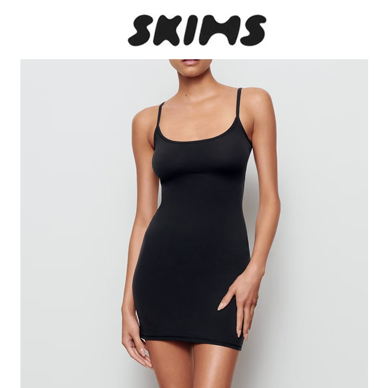 Official Authentic Skims Dress Kardashian Style Shapewear Sexy Bodycon Skirt Slimming Spaghetti Strap Short Skirt for Women