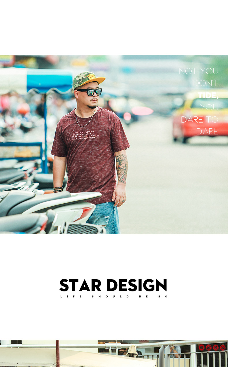 Thủy triều thương hiệu kích thước lớn nam ngắn tay T-Shirt chất béo nửa tay t-shirt lỏng chất béo và phân bón cộng với tăng vòng cổ mùa hè chữ quần jogger nam