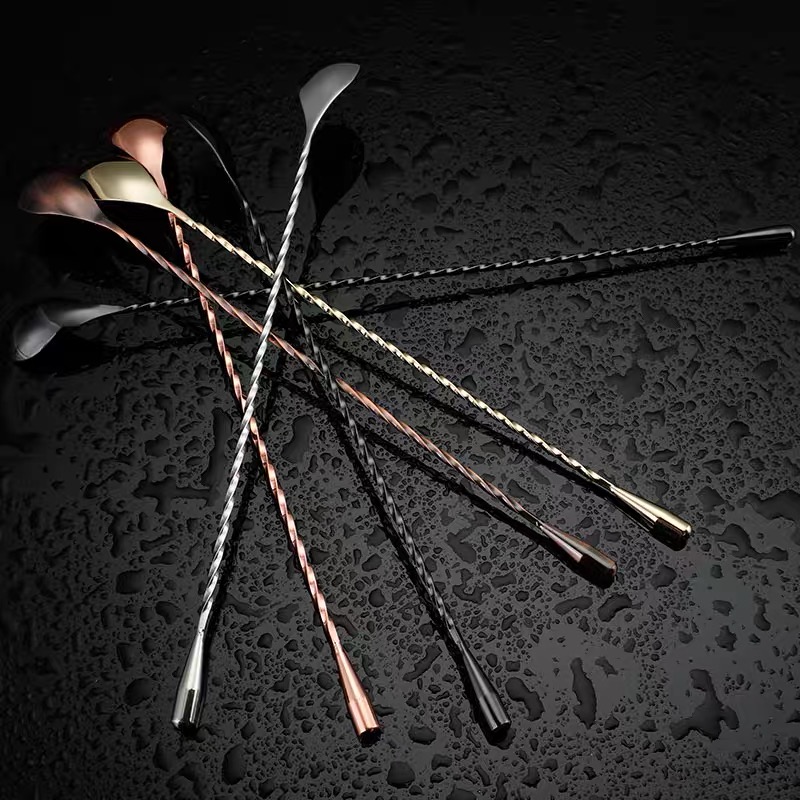 Gold Wine 304 Stainless Steel Tears Bar Spoon Bar Spoon