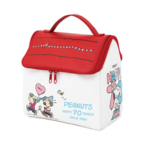 SNOOPY Japanese magazine Snoopy cute house large-capacity leather makeup storage bag washing bag