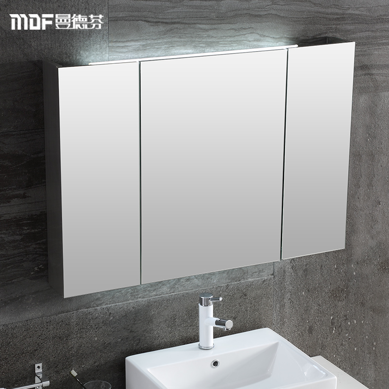 Mandefin Stainless Steel Bath Cabinet Bathroom Mirror Cabinet