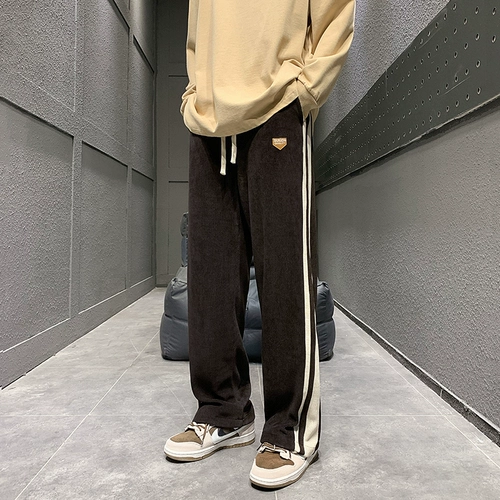 Демисезонные повседневные брюки, комплект, штаны, большой размер, оверсайз, свободный прямой крой