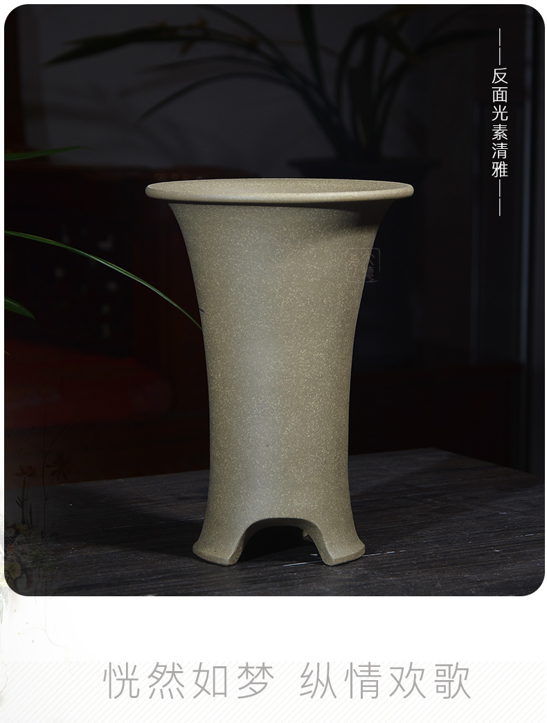 Violet arenaceous faceplate yixing ceramic bluegrass clivia waist high quality facilities. We chunlan orchid basin special flower pot