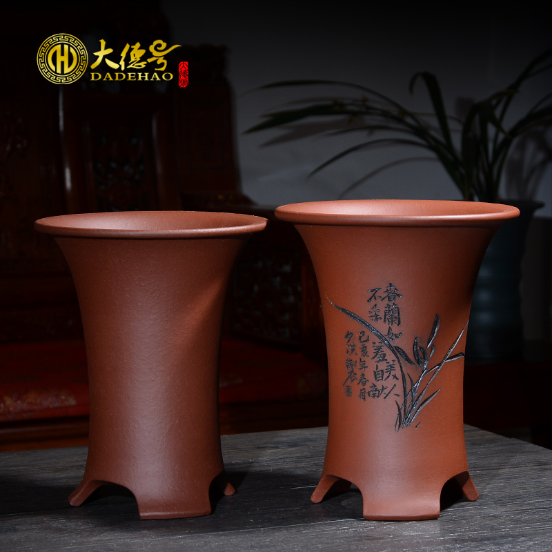 Orchid pot of purple sand flowerpot balcony household money plant bracketplant potted creative move violet arenaceous basin to Orchid is special