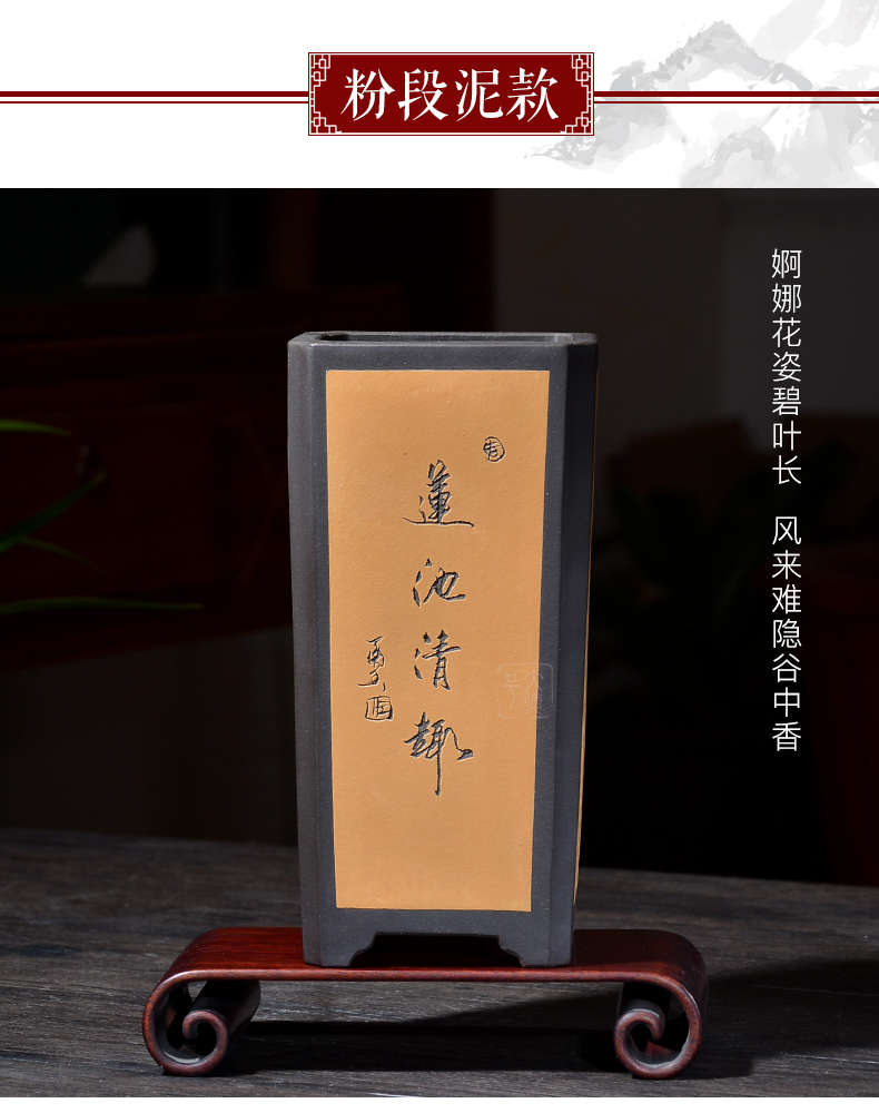 Greatness, purple orchid basin creative contracted breathable sifang Angle extinguishers orchid basin special purple sand flowerpot