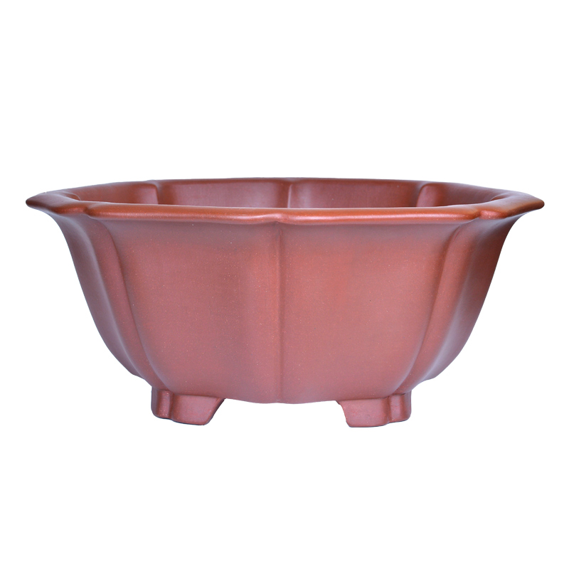 Purple sand flowerpot diamond flower pot yixing exquisite bonsai pot stump green plant the qing cement big bag mail across indicates the country