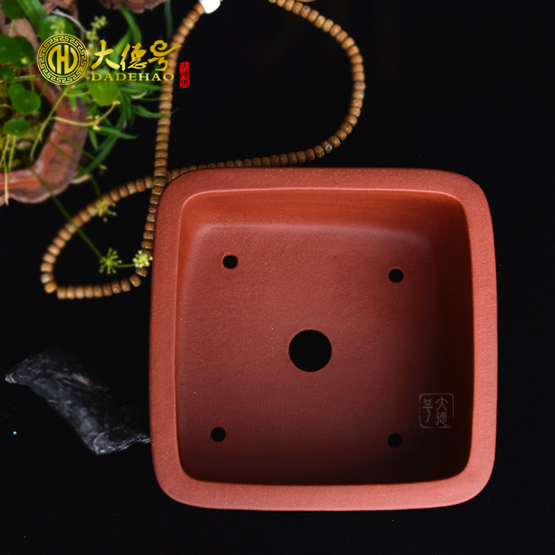 Greatness, yixing purple sand flowerpot high - quality goods of sifang hand basin classical household bonsai bonsai cliffs