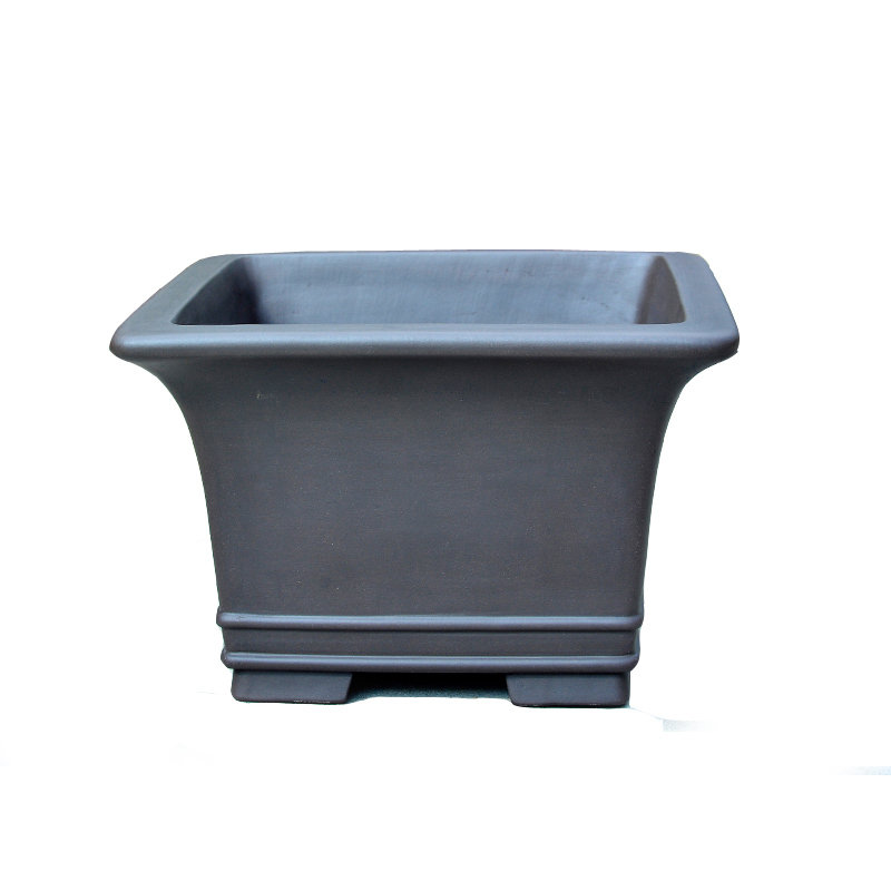 Greatness, yixing purple sand flowerpot high - quality goods manual double square bonsai flowers, green big basin
