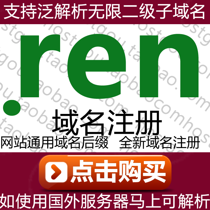 ren domain name registration supports pan-analytics unlimited second-level domain names Mi website URL domain name transaction purchase application