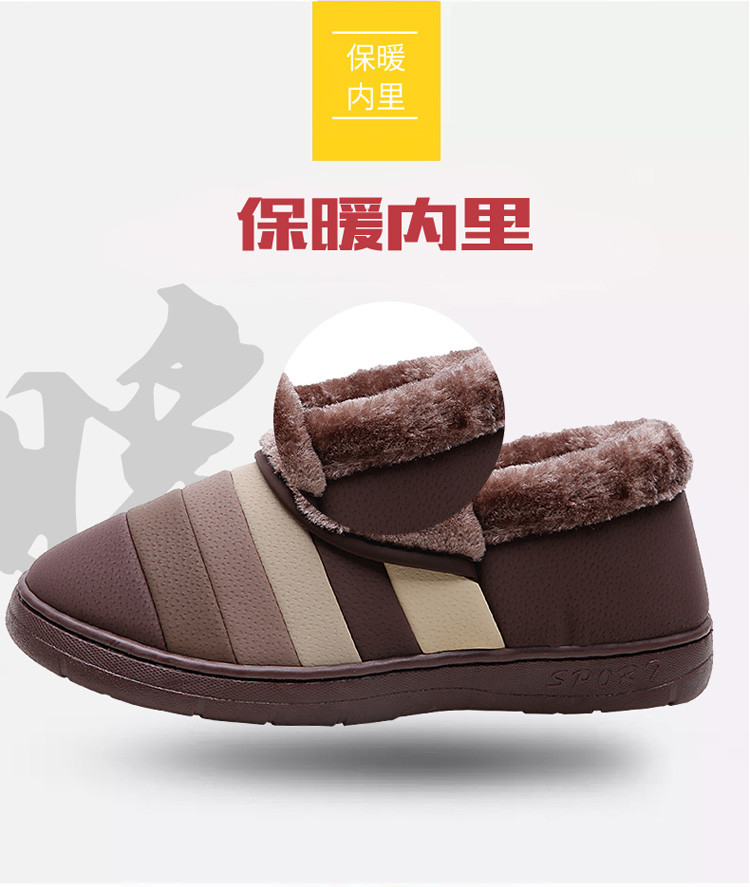 Dép cotton nam mùa đông dày ấm áp nhà mùa đông bao gồm tất cả lông dày trong nhà sandal nam