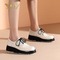 Womens shoes new 2021 explosive small leather shoes fashion Agan shoes leather cake shoes autumn shoes thick sole shoes women