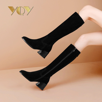 Boots Womens Kneels 2021 Autumn and Winter New Sand Slim Martin Boots Long Boots High Boots