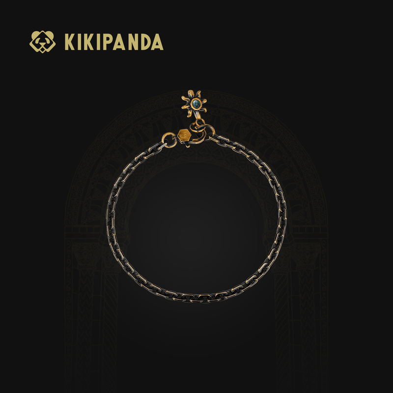 Kikipanda Qiqi Jewelry Black Gold Bracelet for Men and Women, Pure Gold 999 Bracelet, Original Sun God Design Kikipanda Qiqi Jewelry Black Gold Bracelet for Men and Women, Pure Gold 999 Bracelet, Original Sun God Design