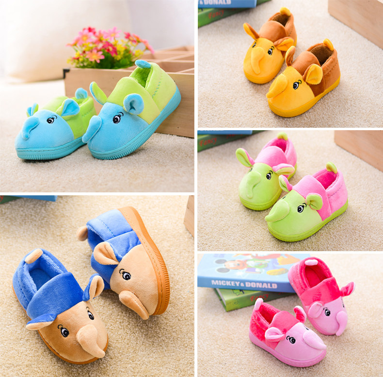 Pantoufles enfants en suède pour hiver - semelle caoutchouc - Ref 1004922 Image 8