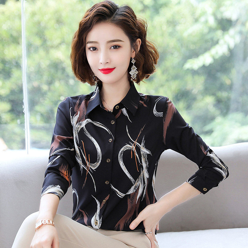 Mom Spring 2020 New Shirt Woman Sleeve Lax Pizzled Small Pink Small Pink Shirt Black Printed Cover