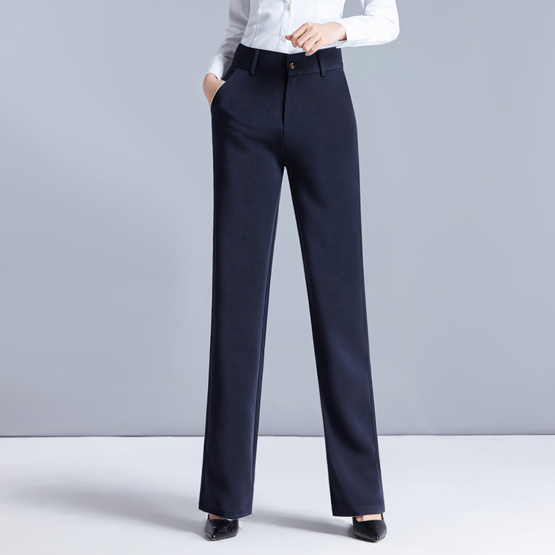 Tibet green pants female career 2021 new high waist suit pants black coat long pants large yards