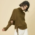 Omont 瑕疵 Giảm giá 60% cho áo len nữ cổ cao, rộng, mềm mại, dài tay - Đan Cardigan áo khoác len cardigan nữ Đan Cardigan