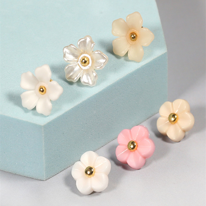 Flower-shaped small button shirt shirt button baby cardigan sweater button accessories wild decoration children's buttons