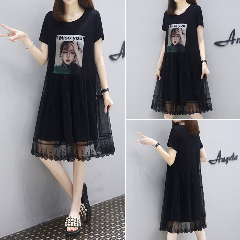 Sandro Moscoloni Specify Dress 2023 Summer Fashion Printing Small Leisure Black Dress