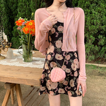  SANDRO MOSCOLONI slim suit skirt 2021 spring new slim-fit AND age-reducing WESTERN style cardigan sundress