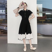  SANDRO MOSCOLONI dress female 2021 summer new goddess fan temperament thin bellflower Western style super fairy skirt