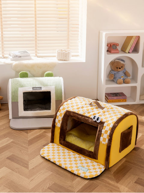 Winter Warm Dog House, Enclosed Three-Dimensional Drawer-Style House for Medium and Large Dogs, Golden Retriever, Shiba Inu Dog House, Large Pet Cat House