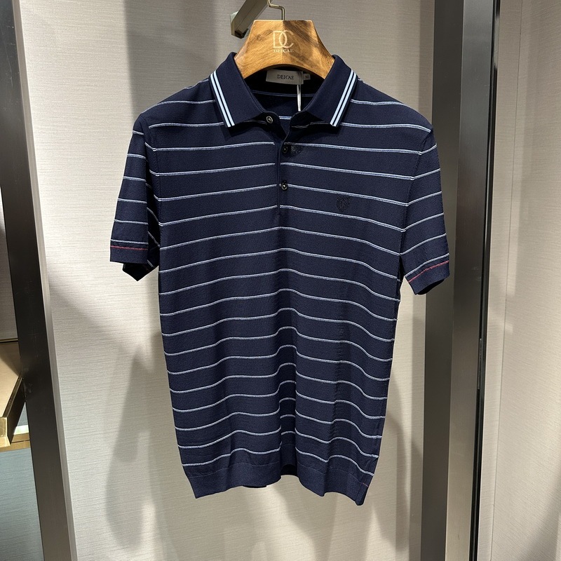 Deicae Men's Spring and Summer Business Lapel Short-Sleeved Polo Shirt T-Shirt 181111010 Tag 1990Dt