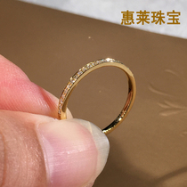 18k gold color gold fine ring k gold diamond ring Rose gold row diamond ring White gold ring Female diamond row ring