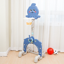 Childrens basketball rack Indoor lifting shooting frame Baby household floor-to-ceiling football basket small boy ball toys
