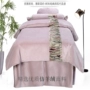 Beauty bedspread nhung áo khoác dày để mặc màu đỏ mui xe denim lanh chăn ròng ba bộ khăn trải giường massage - Trang bị tấm ga giường spa giá rẻ