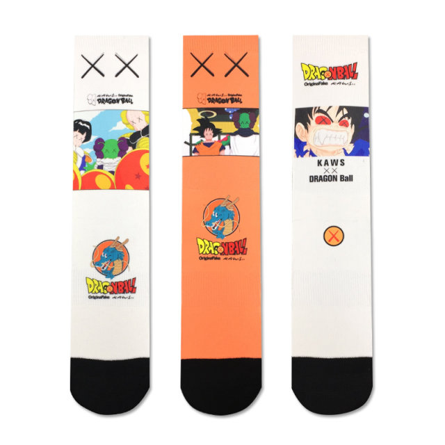 A spoof of European and American street kaws socks xx joint Sesame Street trendy socks for men with coconut yeezy dad shoes aj1