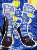 Niche artistic trend Van Gogh's famous oil painting socks designer creative literary print towel bottom mid-tube socks