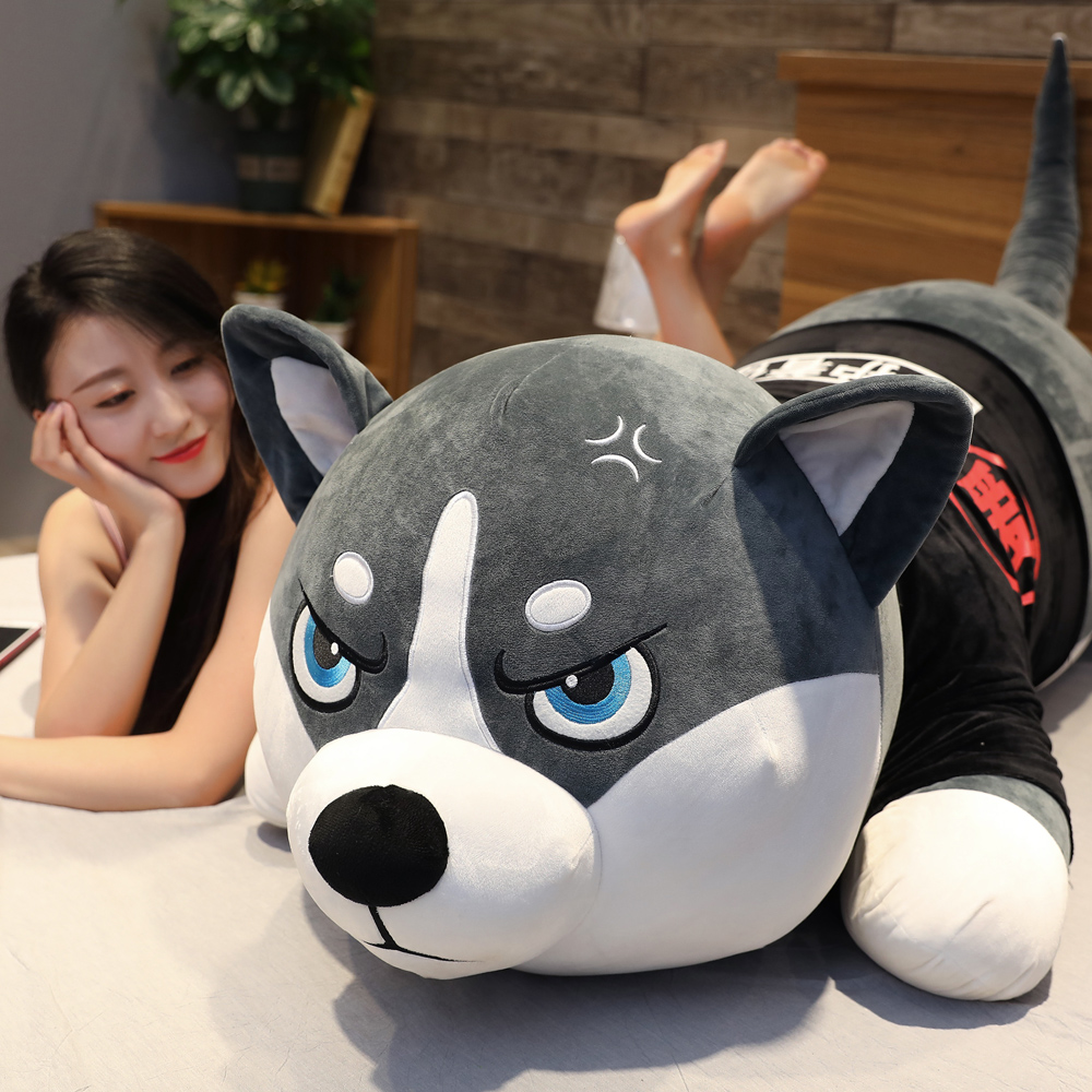 Husky plush toy Erha pillow doll boys and girls sleeping in bed cute large dog doll doll