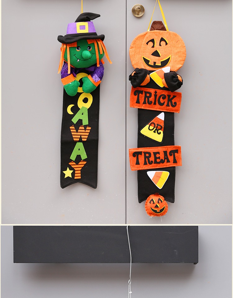 Halloween bí ngô 骷髅 cửa bù nhìn treo cửa treo đồ trang trí ma lễ hội trung tâm mua sắm thanh trang trí cung cấp đạo cụ - Sản phẩm Đảng / Magic / Hiệu suất bộ đồ halloween