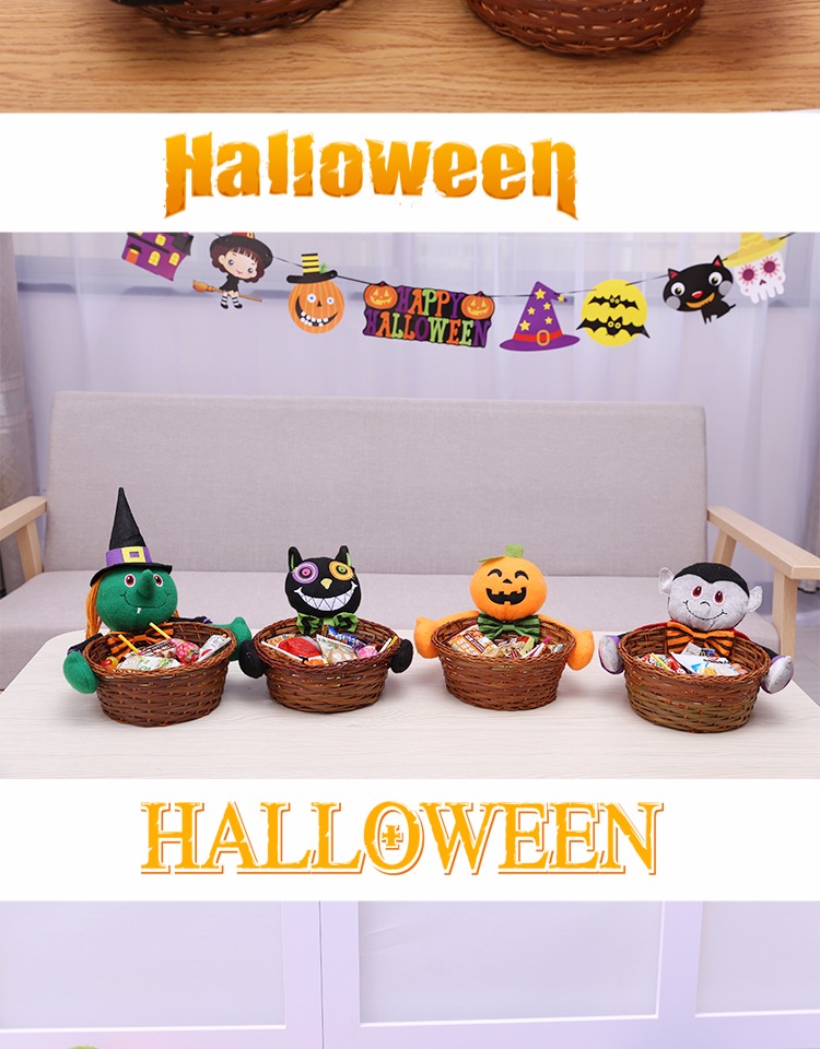 Trang trí Halloween Đạo cụ mẫu giáo Bé sáng tạo Giỏ kẹo Lễ hội ma Pumpkin Witch Black Cat Box - Sản phẩm Đảng / Magic / Hiệu suất phụ kiện tiệc hóa trang	