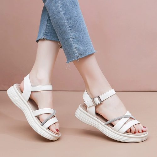 Модные сандалии для матери, модная комфортная летняя обувь, городской стиль, для среднего возраста