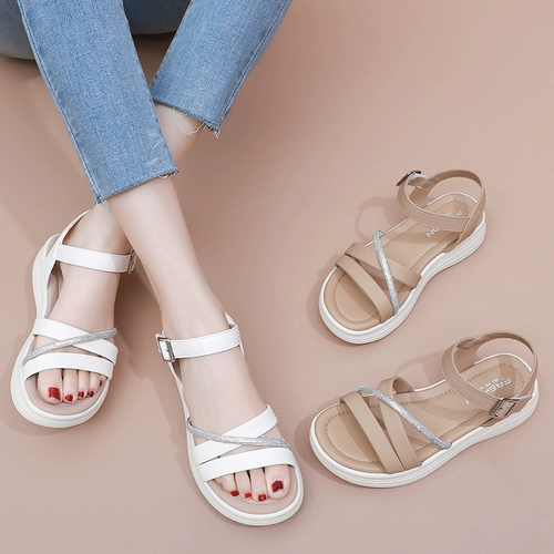 Модные сандалии для матери, модная комфортная летняя обувь, городской стиль, для среднего возраста