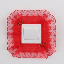 Lace large gauze edge switch sticker switch cover wall sticker switch protective cover living room bedroom powder room switch decoration sticker