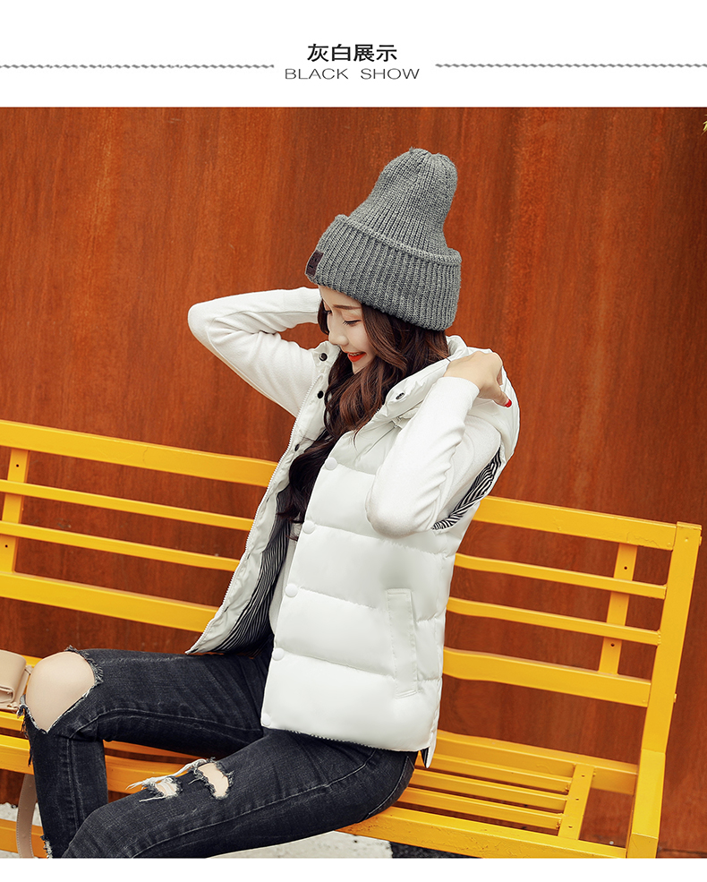 Mùa thu đông 2018 mới xuống áo cotton nữ phiên bản Hàn Quốc của áo vest tự trồng ngắn ngắn vest màu đôi hoang dã shop quần áo nữ