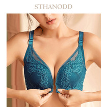 Bigano sexy bra set underwear women spring and summer gathering without steel ring thin anti-sagging large size beauty back front buckle