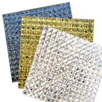 Diamond surface crystal glass mosaic silver mirror sparkling diamonds KTV store front door background border line wall sticker