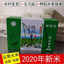 2021 New Duck Fields Rice New Rice Gift Boxes Five Normal Rice Flowers Fragrance Middle Autumn Gift Gift Box Rice 5KG