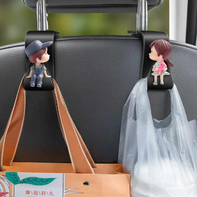 Car small hook car seat back row multi-function invisible hook cute car interior decoration supplies encyclopedia%