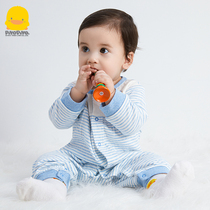 Yellow duckling baby jumpsuit cotton new spring and autumn men and women Baby long sleeve ha clothes 3 dual-purpose climbing suit 9th