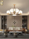 Dongbo New Chinese Style All-Copper Chandelier Modern Minimalist Living Room Lamp Dining Room Main Light Whole House Lighting Package Bedroom Lighting