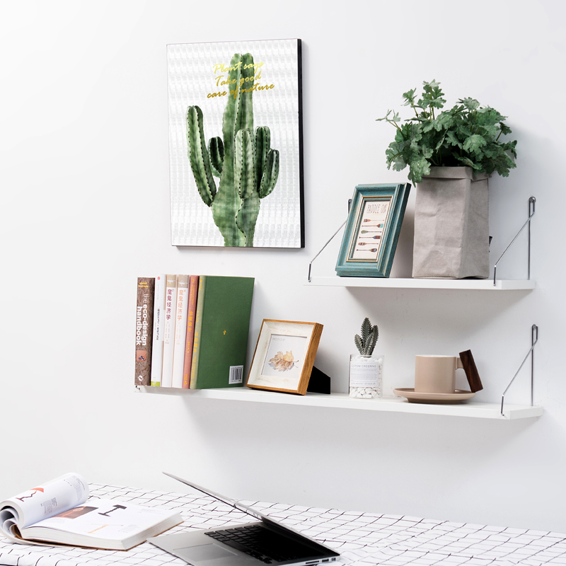 Free Punch Iron Wall Shelf Simple Modern Bedroom Tv Wall