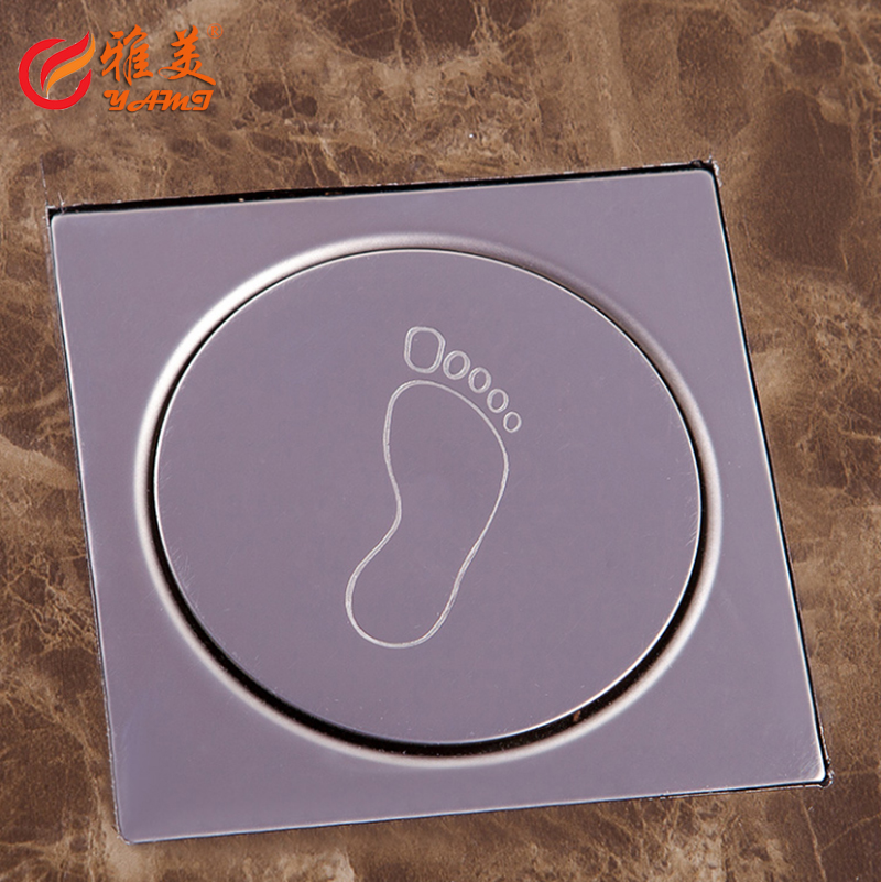 Stainless Steel Floor Drain Deodorant Sewer Makeup Room Washing Machine Floor Drain Deodorant Core Bathroom Shower Room Square Floor Drain